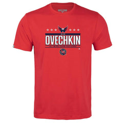 Alexander Ovechkin Washington Capitals Levelwear Youth NHL All-Time Leading Goal Scorer Milestone Stars Name & Number Little Richmond T-Shirt