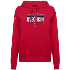 Alexander Ovechkin Washington Capitals Levelwear Women's NHL All-Time Leading Goal Scorer Milestone Stripes Name & Number Adorn Pullover Hoodie
