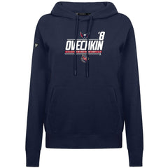 Alexander Ovechkin Washington Capitals Levelwear Women's NHL All-Time Leading Goal Scorer Milestone Stripes Name & Number Adorn Pullover Hoodie