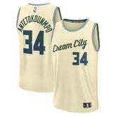 Giannis Antetokounmpo Milwaukee Bucks 2025/26 City Edition Fast Break Jersey - Cream | Fanatics outlet