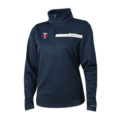 Minnesota Twins Women's Skiff Guide Fleece Half-Zip Pullover Jacket - Navy | Columbia