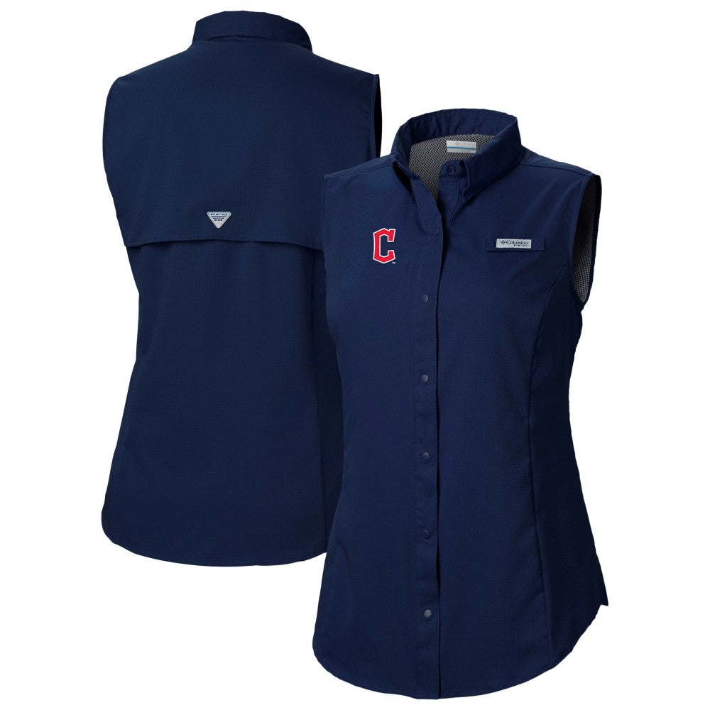 Cleveland Guardians Women's Tamiami Sleeveless Shirt - Navy | Columbia
