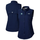 Seattle Mariners Women's Tamiami Sleeveless Shirt - Navy | Columbia