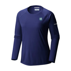 Seattle Mariners Tidal Tee II Long Sleeve T-Shirt - Navy | Columbia