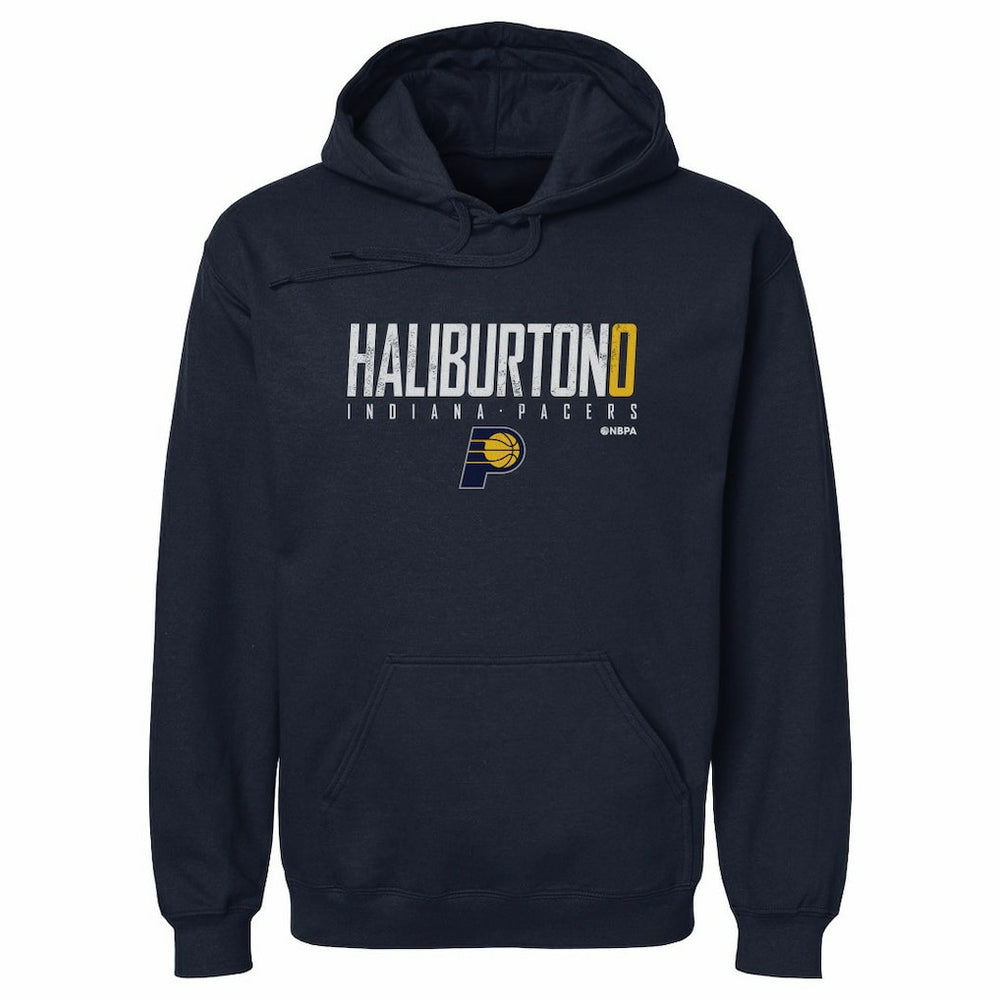 Tyrese Haliburton Indiana Pacers 500 Level Elite Pullover Hoodie - Navy on sale