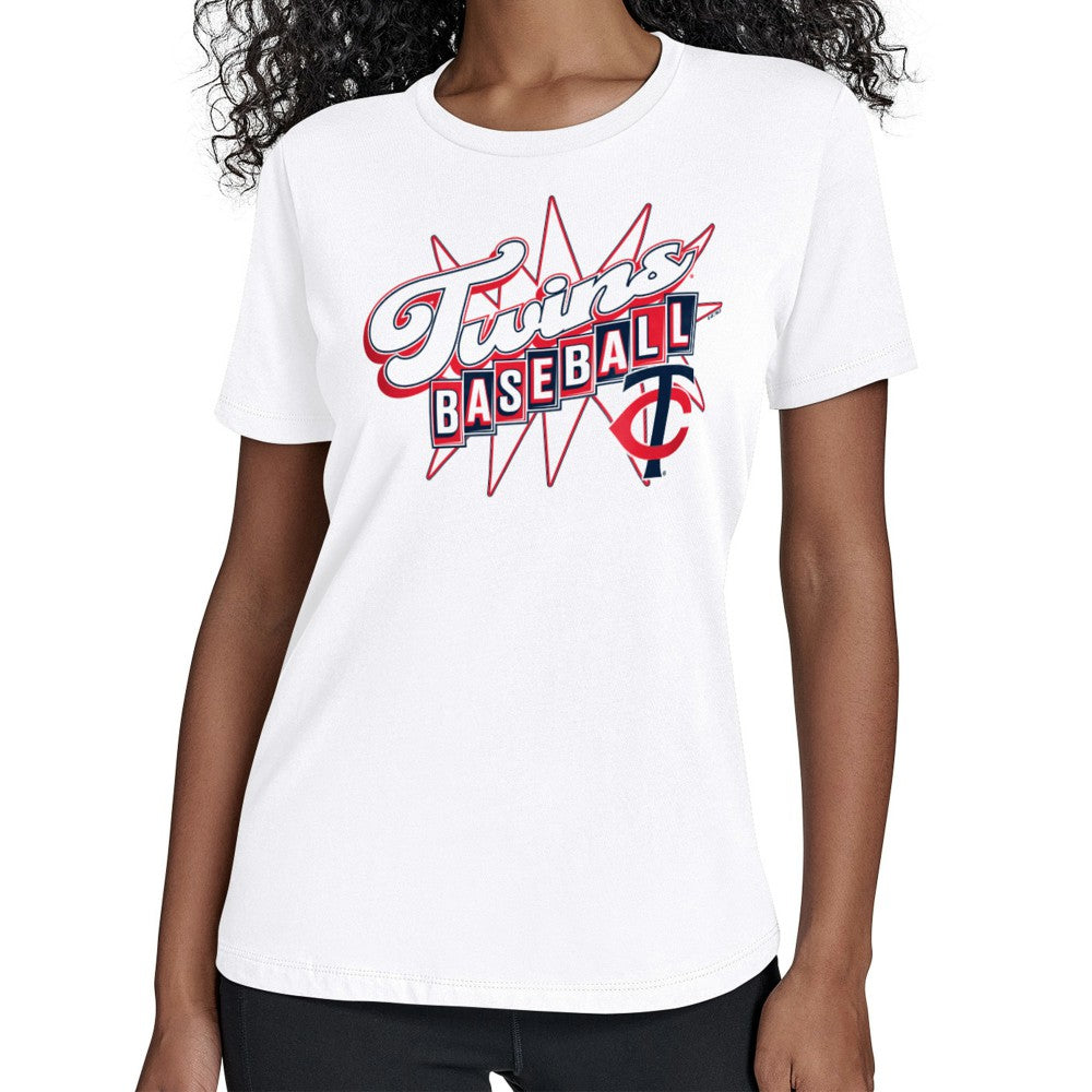 Minnesota Twins Starter Women's Drive-In T-Shirt - White