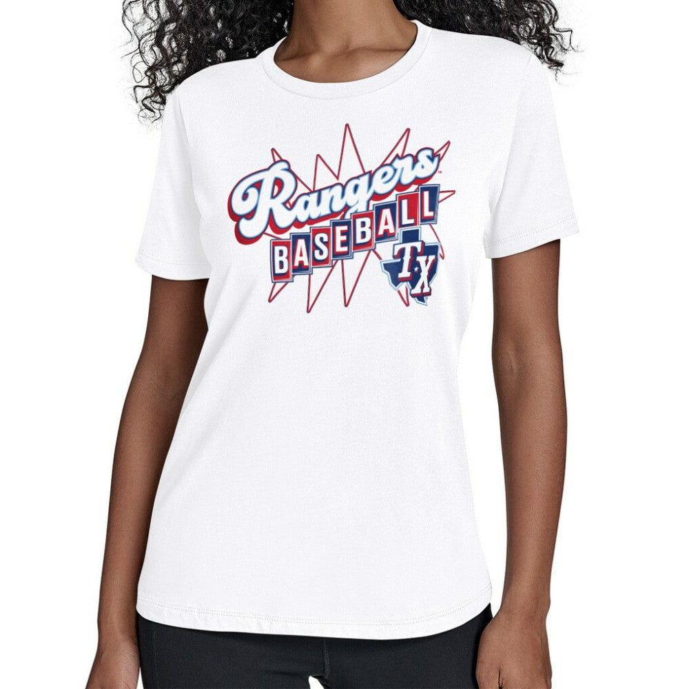 Texas Rangers Starter Women's Drive-In T-Shirt - White