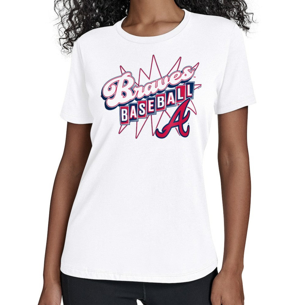 Atlanta Braves Starter Women's Drive-In T-Shirt - White