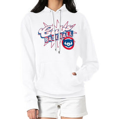 Chicago Cubs Starter Women's Drive-In Pullover Hoodie - White