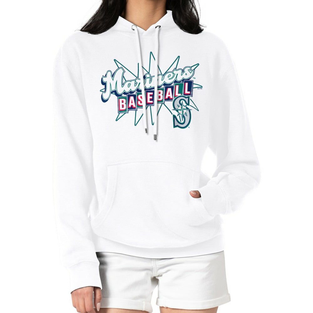 Seattle Mariners Starter Women's Drive-In Pullover Hoodie - White