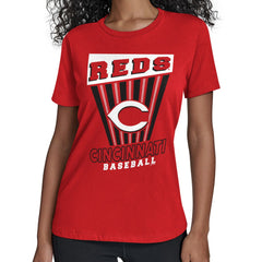 Cincinnati Reds Starter Women's Poster Print T-Shirt - Red