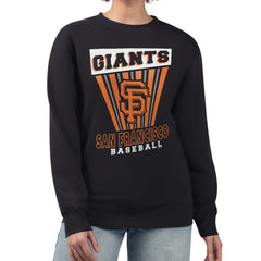 San Francisco Giants Starter Women's Poster Print Pullover Sweatshirt - Black