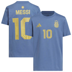 Lionel Messi Argentina National Team Youth Name & Number T-Shirt / Soccer For sale