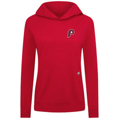 Philadelphia Phillies Levelwear Women's Cooperstown Collection Relay Core Logo Pullover Hoodie - Red