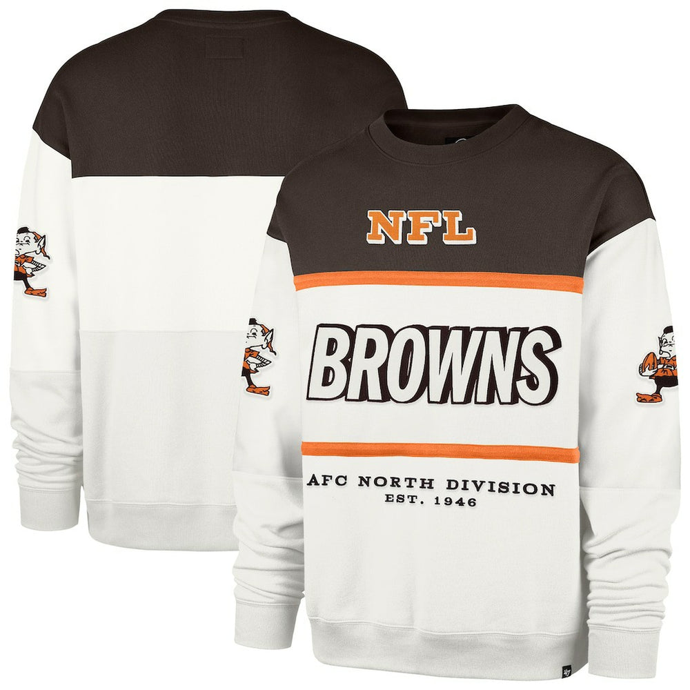 NFL Cleveland Browns '47 Throwback Breeze Maximalist Sweatshirt