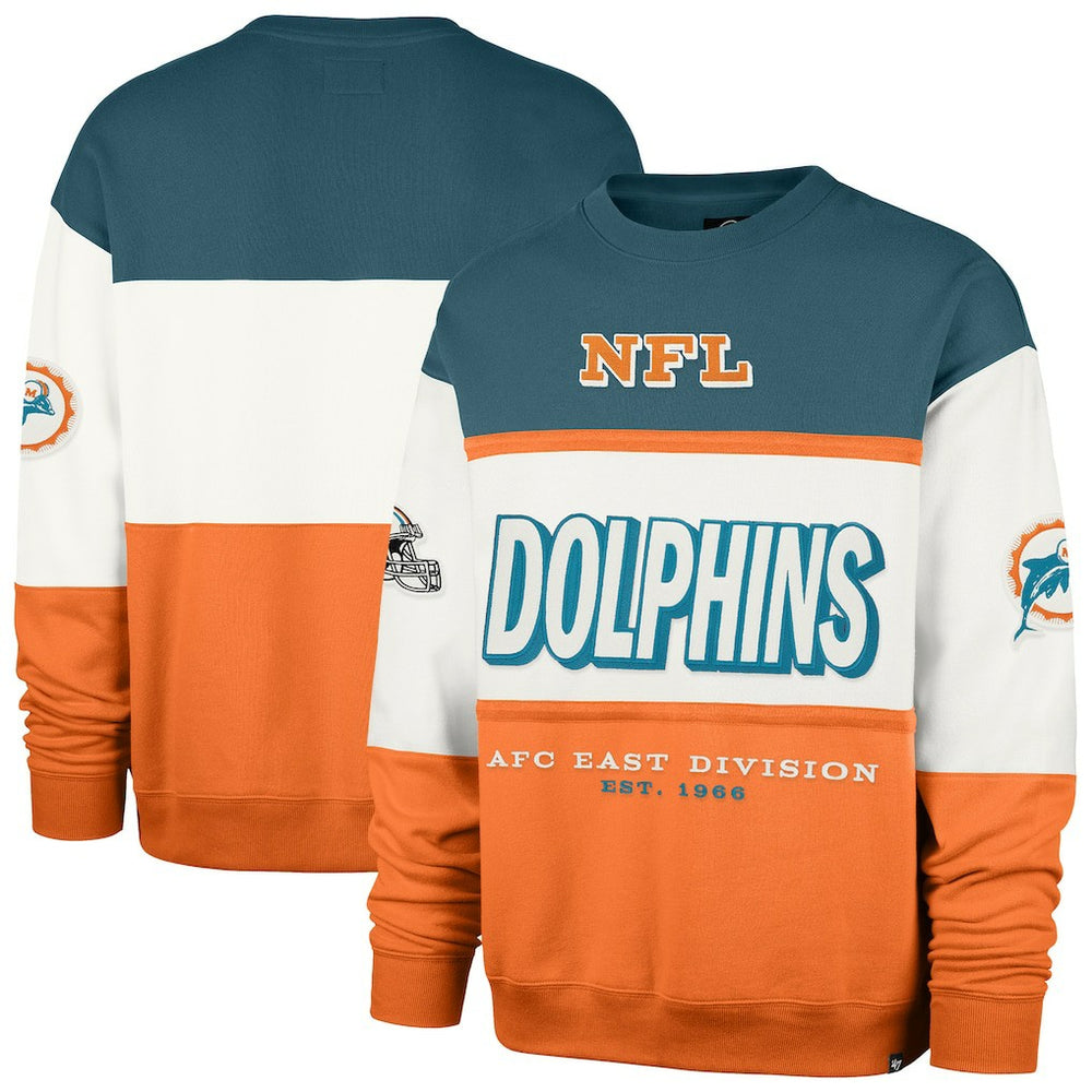 NFL Miami Dolphins '47 Throwback Breeze Maximalist Sweatshirt