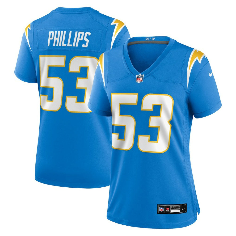 NFL Los Angeles Chargers Del'Shawn Phillips Women's Team Game Jersey