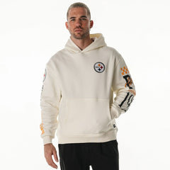 NFL Pittsburgh Steelers The Wild Collective Unisex Stacked Graphic Sleeve Fleece Hoodie