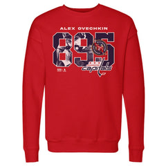 Alexander Ovechkin Washington Capitals 500 Level NHL All-Time Leading Goal Scorer Overlay Pullover Sweatshirt