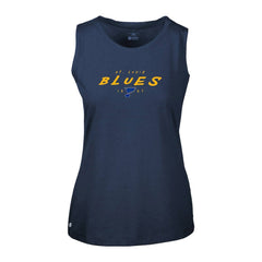 St. Louis Blues Levelwear Women's Macy Scratched Tank Top