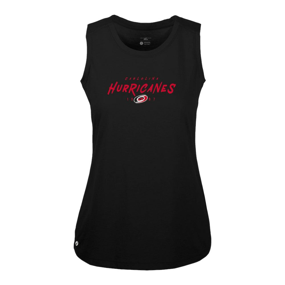 Carolina Hurricanes Levelwear Women's Macy Scratched Tank Top