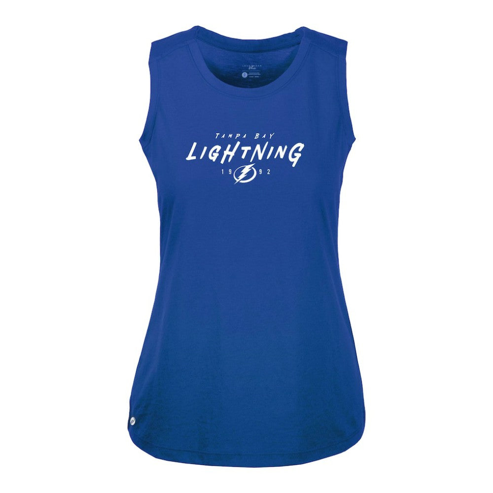 Tampa Bay Lightning Levelwear Women's Macy Scratched Tank Top