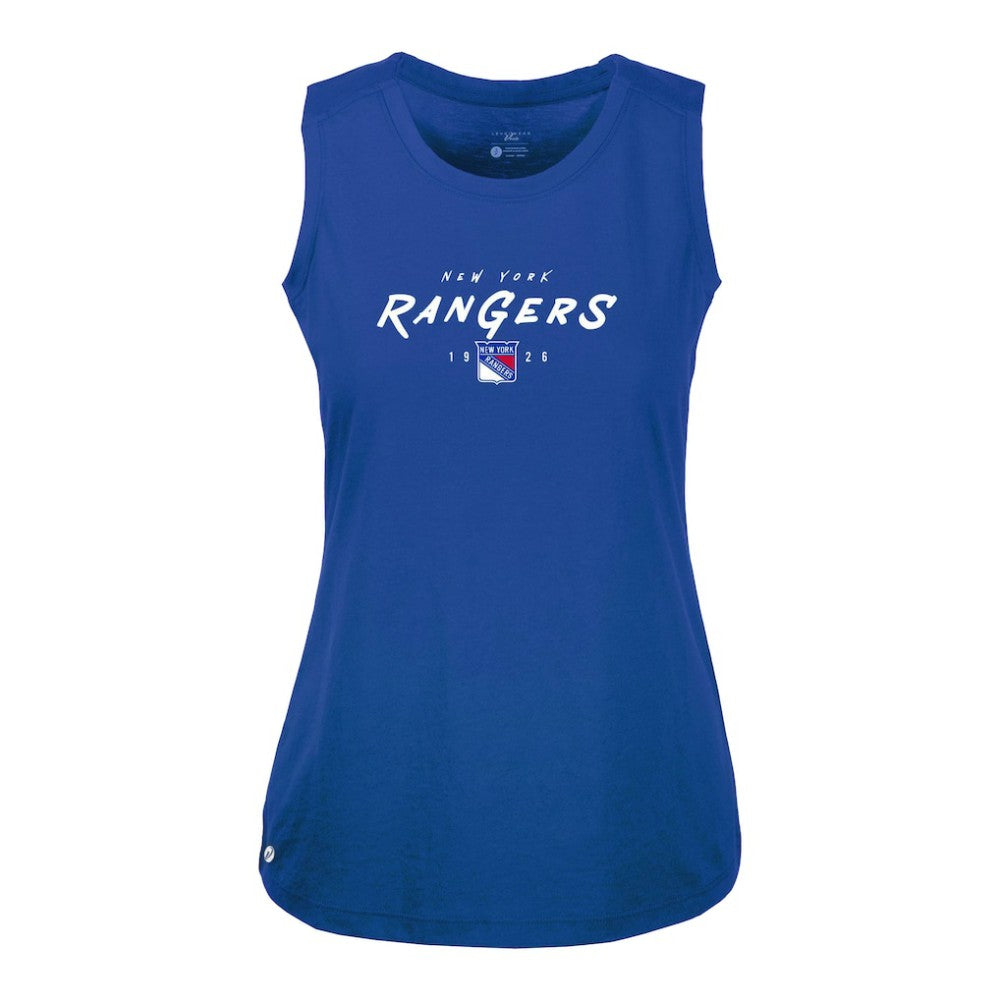 New York Rangers Levelwear Women's Macy Scratched Tank Top