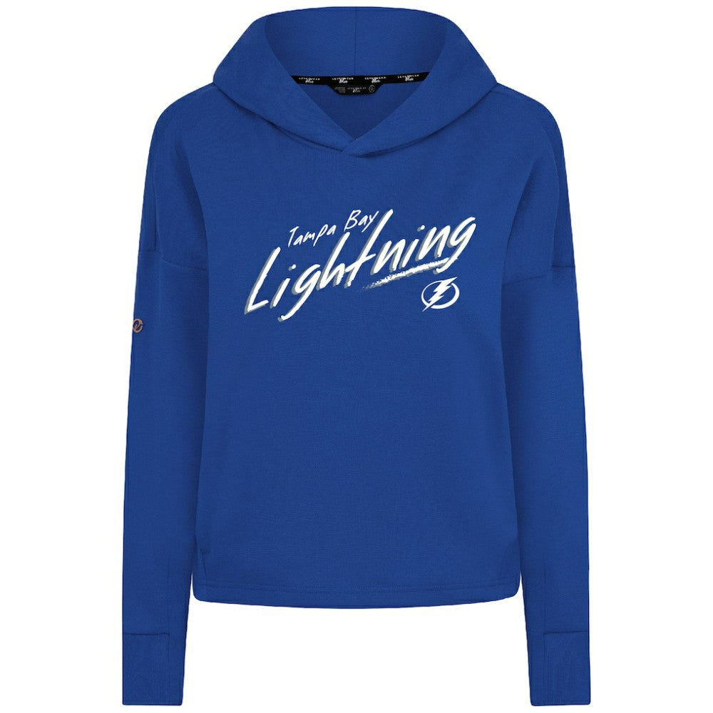 Tampa Bay Lightning Levelwear Women's Sweet Sizzle Tri-Blend Cropped Pullover Hoodie
