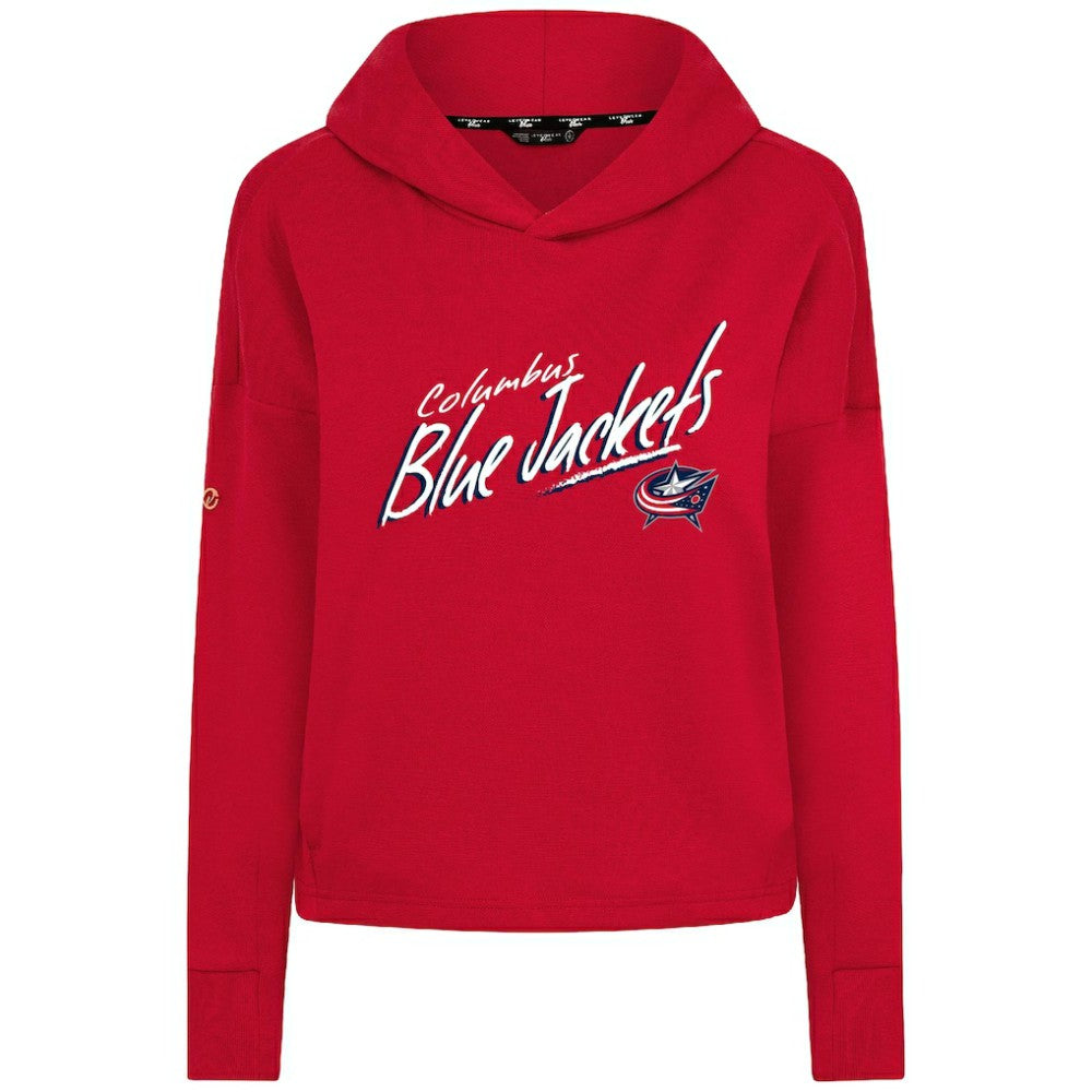 Columbus Blue Jackets Levelwear Women's Sweet Sizzle Tri-Blend Cropped Pullover Hoodie