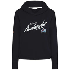 Colorado Avalanche Levelwear Women's Sweet Sizzle Tri-Blend Cropped Pullover Hoodie