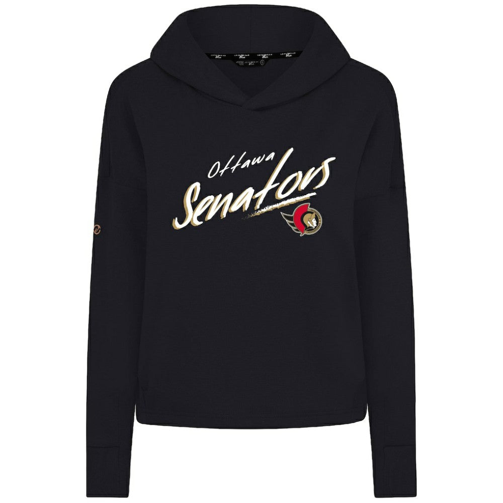 Ottawa Senators Levelwear Women's Sweet Sizzle Tri-Blend Cropped Pullover Hoodie