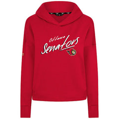 Ottawa Senators Levelwear Women's Sweet Sizzle Tri-Blend Cropped Pullover Hoodie