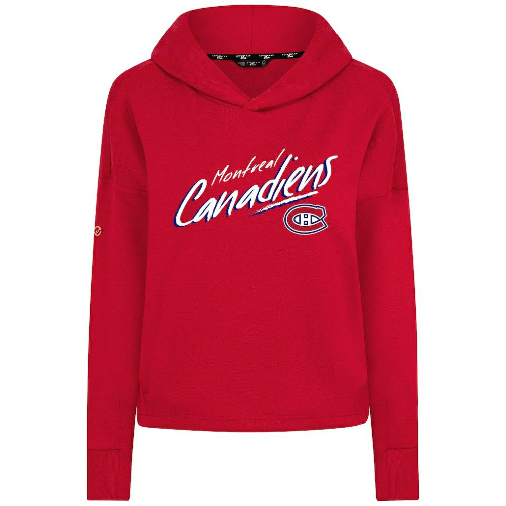 Montreal Canadiens Levelwear Women's Sweet Sizzle Tri-Blend Cropped Pullover Hoodie