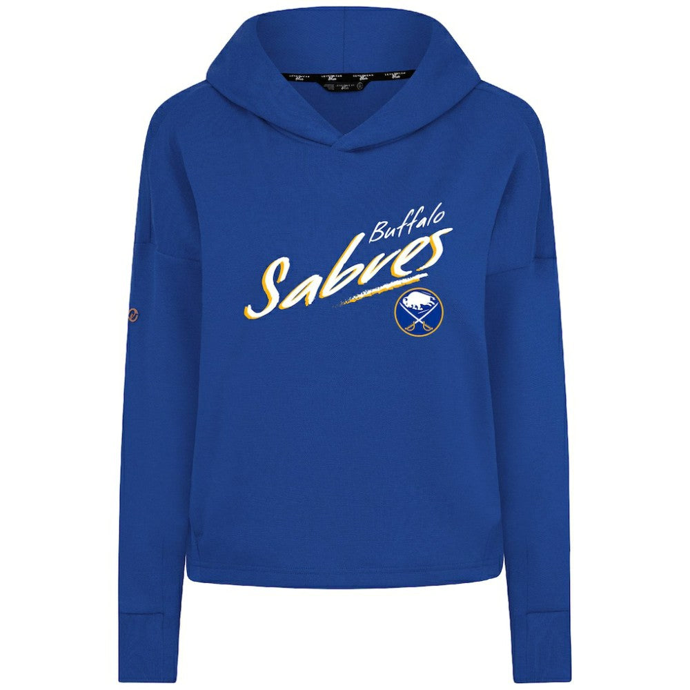 Buffalo Sabres Levelwear Women's Sweet Sizzle Tri-Blend Cropped Pullover Hoodie