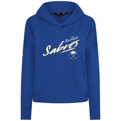 Buffalo Sabres Levelwear Women's Sweet Sizzle Tri-Blend Cropped Pullover Hoodie
