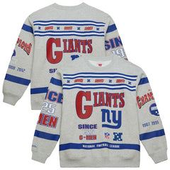 NFL New York Giants All Over Print Vintage Fleece Crewneck Sweatshirt
