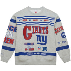 NFL New York Giants All Over Print Vintage Fleece Crewneck Sweatshirt