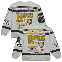NFL Baltimore Ravens All Over Print Vintage Fleece Crewneck Sweatshirt