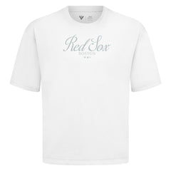 Boston Red Sox Levelwear Ethereal Oversized Luxe Signature Knit T-Shirt - White