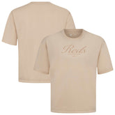 Cincinnati Reds Levelwear Ethereal Oversized Luxe Signature Knit T-Shirt - Khaki