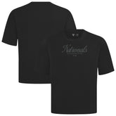 Washington Nationals Levelwear Ethereal Oversized Luxe Signature Knit T-Shirt - Black