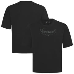 Washington Nationals Levelwear Ethereal Oversized Luxe Signature Knit T-Shirt - Black