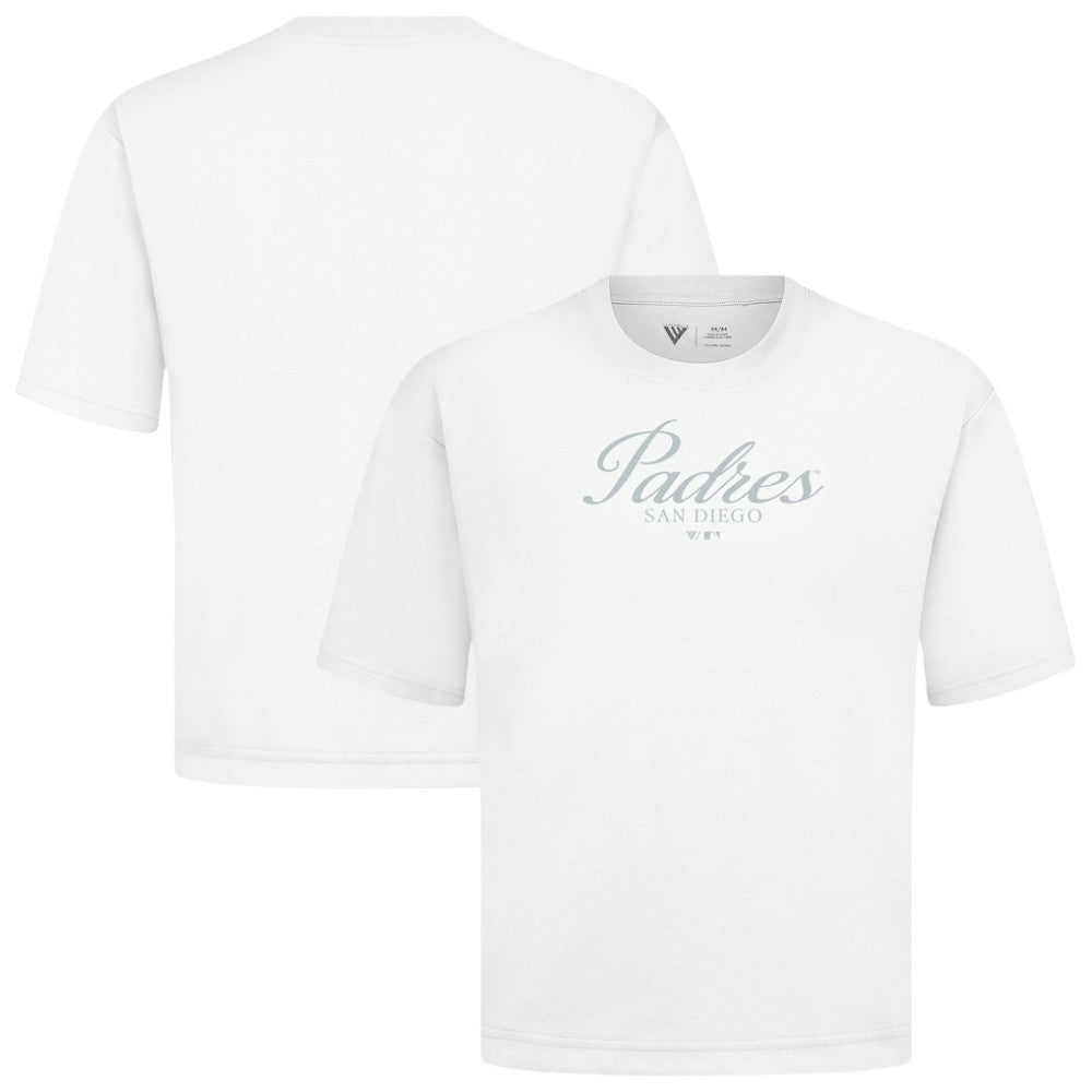 San Diego Padres Levelwear Ethereal Oversized Luxe Signature Knit T-Shirt - White