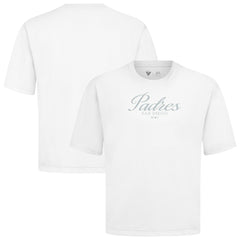 San Diego Padres Levelwear Ethereal Oversized Luxe Signature Knit T-Shirt - White