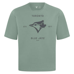 Toronto Blue Jays Levelwear Crossway Oversized Luxe Signature Knit T-Shirt - Green