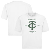 Minnesota Twins Levelwear Crossway Oversized Luxe Signature Knit T-Shirt - White