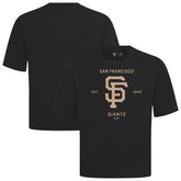 San Francisco Giants Levelwear Crossway Oversized Luxe Signature Knit T-Shirt - Black