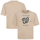 Washington Nationals Levelwear Crossway Oversized Luxe Signature Knit T-Shirt - Khaki