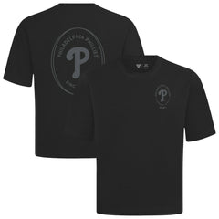 Philadelphia Phillies Levelwear Signet Oversized Luxe Signature Knit T-Shirt - Black