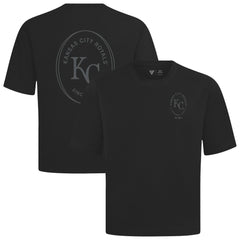 Kansas City Royals Levelwear Signet Oversized Luxe Signature Knit T-Shirt - Black